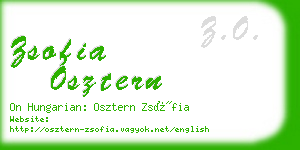 zsofia osztern business card